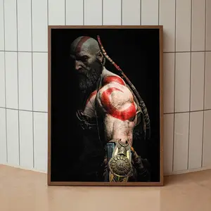 God of War Kratos Poster, God of War Poster, Video Game Poster, High Quality Poster Print, Gaming Room Decor, Gift for Gamers V2