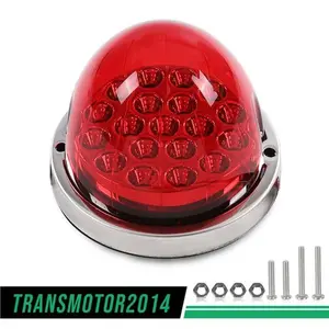 LED/Red Lens Watermelon (19 LED) Marker Front Turn Signal Light Universal w/Base