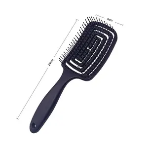 Comb for Women Oil Head Styling Comb Hairdressing Comb High Crown Top Fluffy Mosquito Coil Large Curved Comb Massage Comb Taro Purple