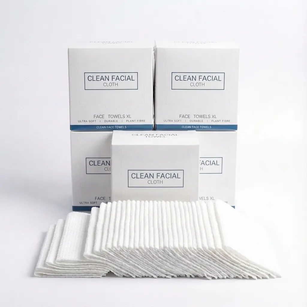 Clean Facial Cloth Extra Thick Soft Large Plant Fiber Towels 50 Sheets Biodegradable for Sensitive Skin Home Use Essential Tools Cleansing Gentle