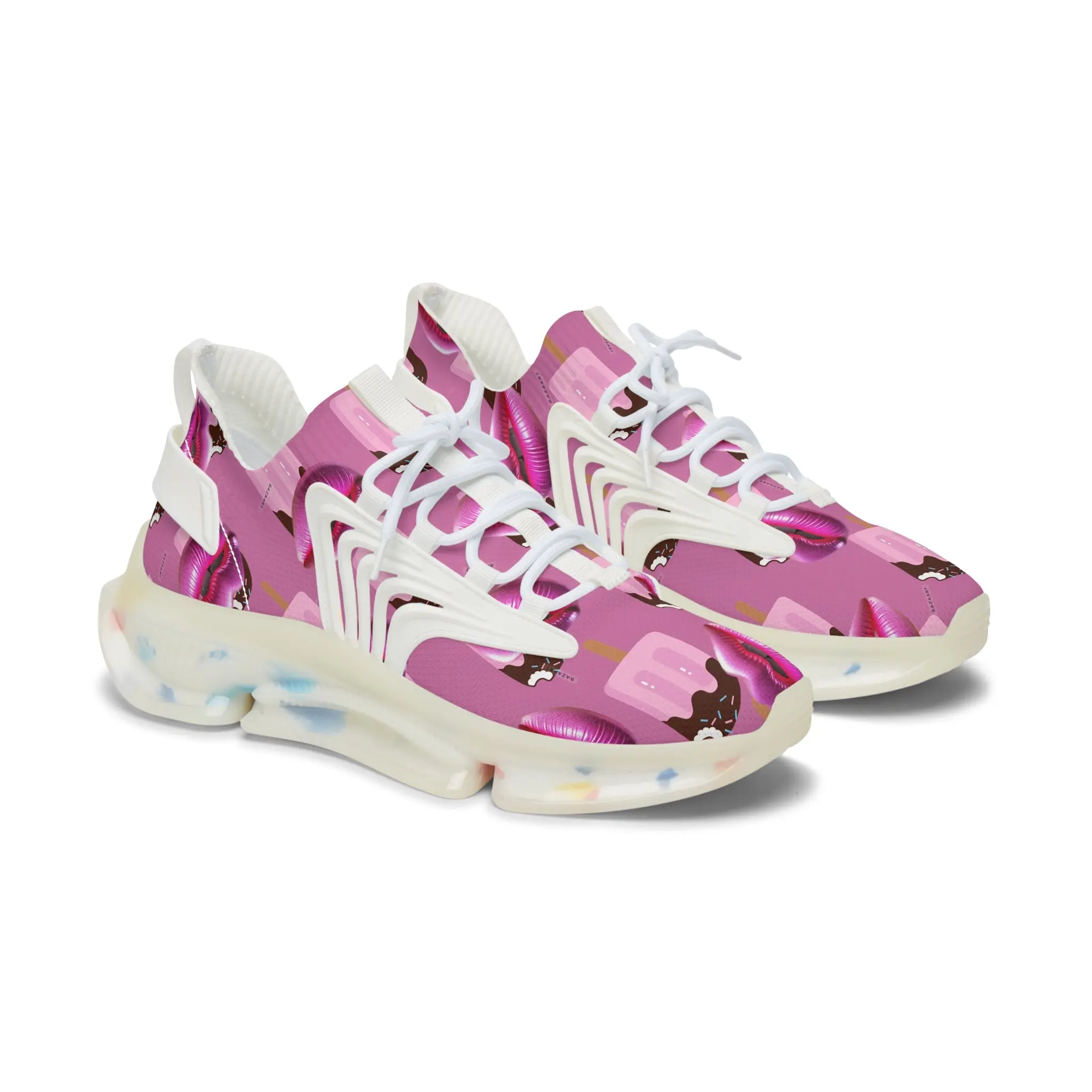 Trendy Women's Mesh Sneakers with Fun Ice Cream Design, Stylish Summer Footwear, Cute Athletic Shoes, Perfect for Casual Outings, [...]