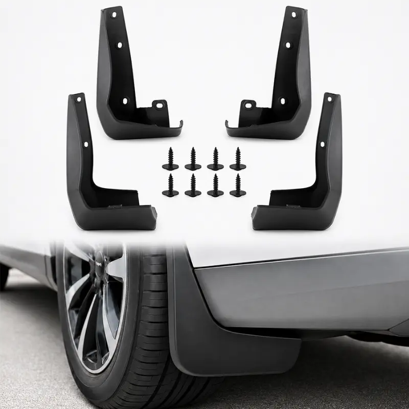 Front & Rear Mud Flaps Splash Guards for Honda Civic Sedan 2016-2021, No-Drill Car Fender Mud Guards, Rear Splash Guard, Protect Against Mud Dirt Rocks, Exterior Car Accessories, Factory Style Black