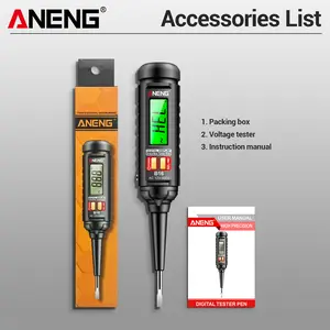 ANENG B16 Digital Voltage Detector Pen, NCV Contactless Tester, AC Voltage Meter with Sound & Light Alarm, Line Break Detection, Screwdriver Function, Ideal for Electricians, Auto Mechanics & Electronics Hobbyists