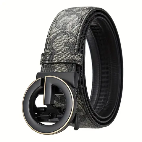 Men's Business Fashion G Letter Automatic Buckle Belt, Belt With Buckle, Fashion Belts, Casual Waistband for Jeans Trousers, Trendy All-match & Exquisite Belt for Birthday Gift