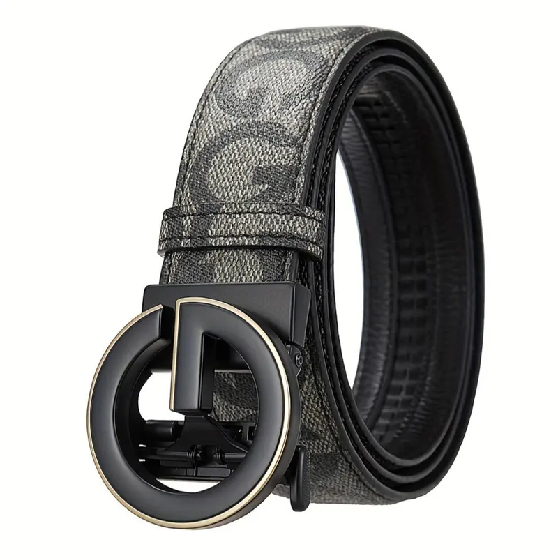 Men's Business Fashion G Letter Automatic Buckle Belt, Belt With Buckle, Fashion Belts, Casual Waistband for Jeans Trousers, Trendy All-match & Exquisite Belt for Birthday Gift