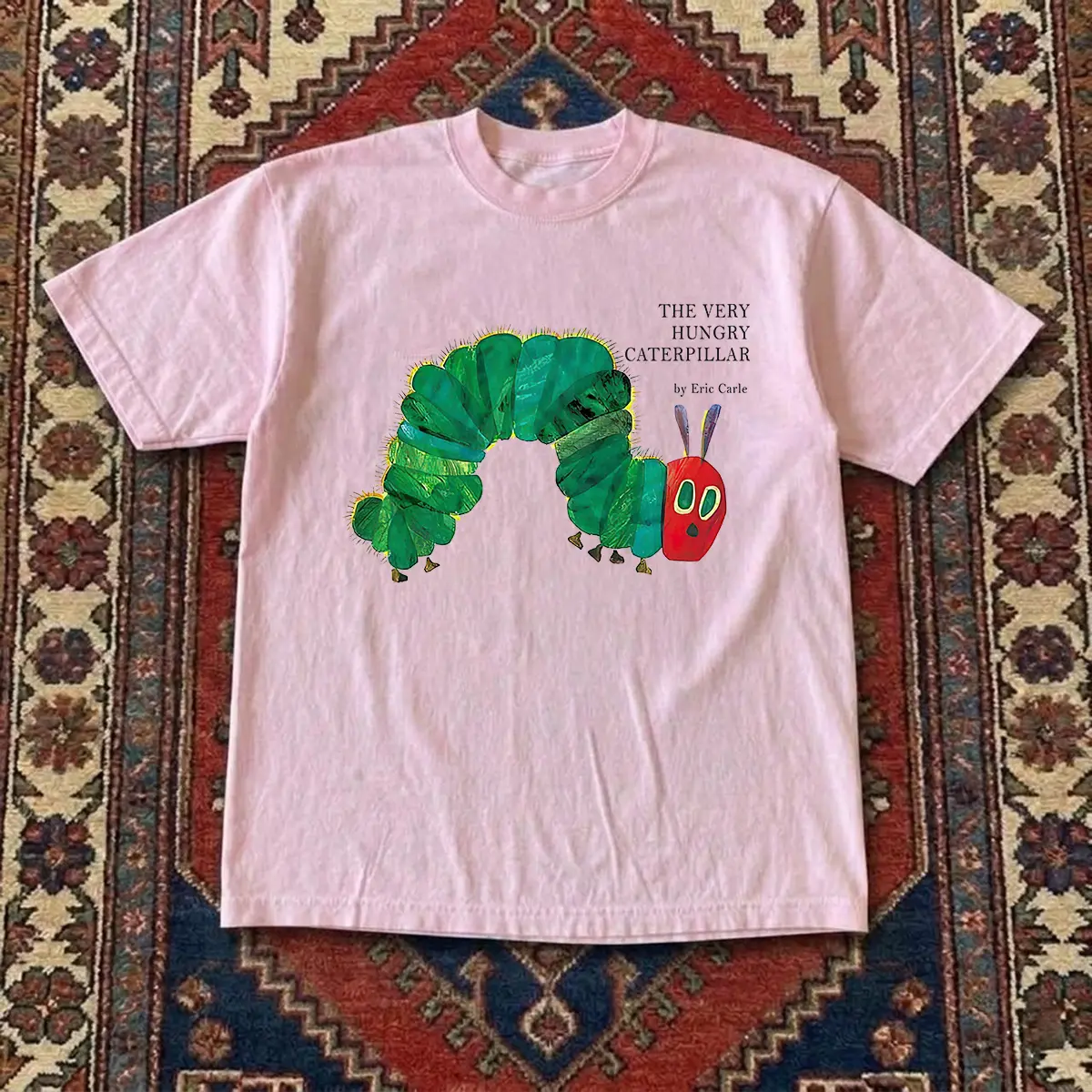 The Very Hungry Caterpillar By Eric Carle Graphic T shirt and Baby Tee | Vintage Classic Storybook Art Streetwear | Teacher Kidcore Graphic Tee