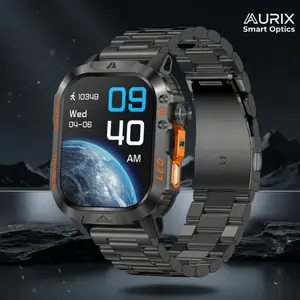 HT46 Outdoor Bluetooth Calling Smart Watch 20 Days Battery Life IP68 Waterproof LED Flashlight for Hiking Running Fitness