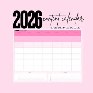 2026 Content Calendar Template