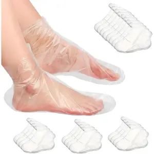 Plastic Disposable Foot Covers, Paraffin Bath Liners for Foot Pedicure Hot Spa Wax Treatment, Larger Thicker Thermal Therapy Feet Covers Bags Plastic Socks Liners (12.2" L x 6.7" W(Pack of 200))