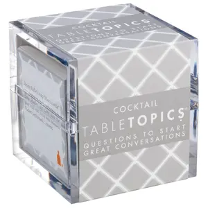 TableTopics Cocktail - 135 Conversation Starter Cards Featuring Questions, Facts, Quotes, and Mixed Drink Recipes - Fun Party Game for Adults