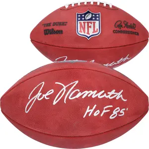 Joe Namath New York Jets Autographed Duke Full Color Football with "HOF 85" Inscription - Fanatics Authentic Certified
