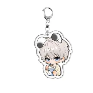 2026 New Love & Space Anime Keychain, 5cm Acrylic Key Holder, Cute Cartoon Characters, Perfect Gift for Fans