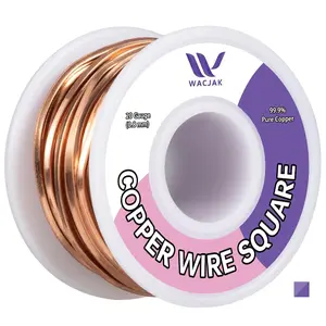20 Gauge Square Copper Wire 99.9% Pure Copper Wire for Jewelry Making 30 Ft