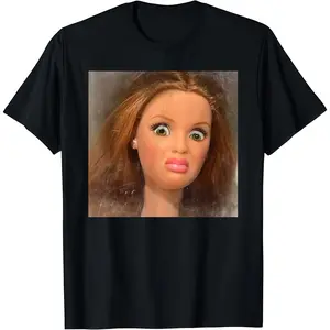 Funny Disgusting Doll face Meme T-Shirt   Breathable T-shirt