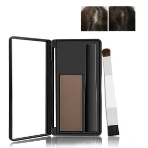 Hair Shadow Powder Kit, Root Touch Up Powder Cover Hair Color, Temporary Concealer Powder with Brush for Gray Hair Root