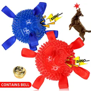 Pet Dental Chew Ball with Bell, Interactive Scent Training Toy, Durable Bite-Resistant Food Hide Toy, Fun Pet Plaything