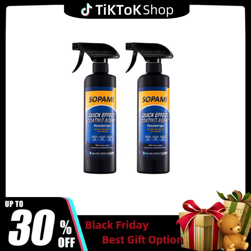 2025 Upgrated 500ML Advanced Formula 3-in-1 SOPAMI Car Coating Spray Protection Quick Car Wax Polish Glass Oil Film Remo