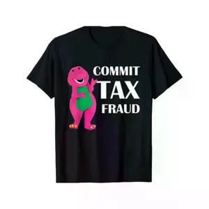 "100% Cotton Summer Graphic Tee - 'Commit Tax Fraud' Funny T-Shirt, Casual Unisex Shirt for Men & Women"