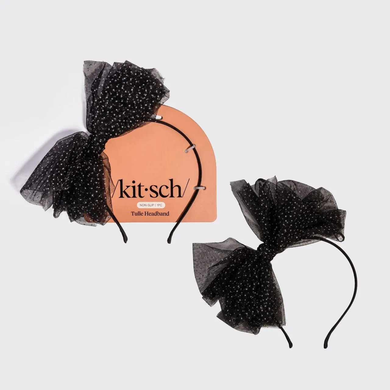 Black Glitter Tulle Headband Black Glitter Tulle Headband