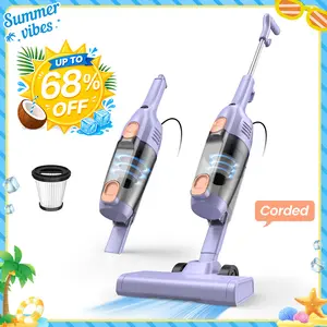 INSE R6X Aspiradora Escoba con Cable 600W 15KPa, Ultraligera sin Bolsa, 3 en 1 de Mano para Hogar, Alfombra, Suelo Duro, Pelo de Mascotas y Coche Púrpura Upright Vacuums pet lovers summerwins