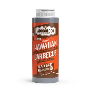 Adoboloco Classic Hawaiian Barbecue Sauce | Sweet & Savory Island-Style BBQ | Gluten Free, Small Batch, Clean Ingredients | 15oz Bottle | Perfect for Grilling, Marinades & Dipping