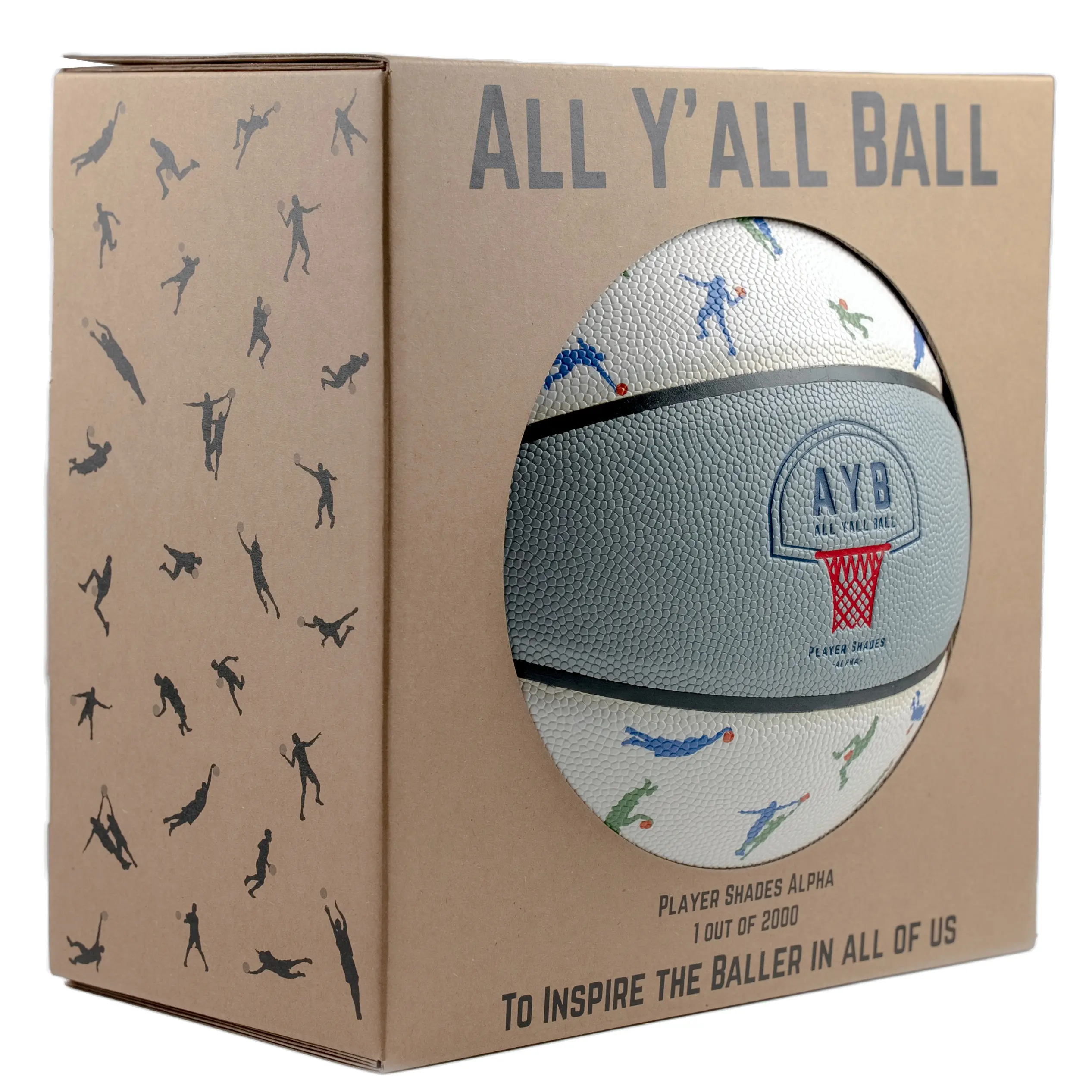 Player Shades: Alpha --  29.5" Basketball with Gameball Grade Grip -- Indoor/Outdoor
