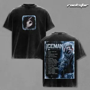 The Ice Man Merch Washed - Drake Freeze The World Premium Cotton Shirt V3, Drizzy Fans, Champagne Papi Shirt, Drake Fans, Drake Graphic Tee for Fans Gift Shirt For Music Lover