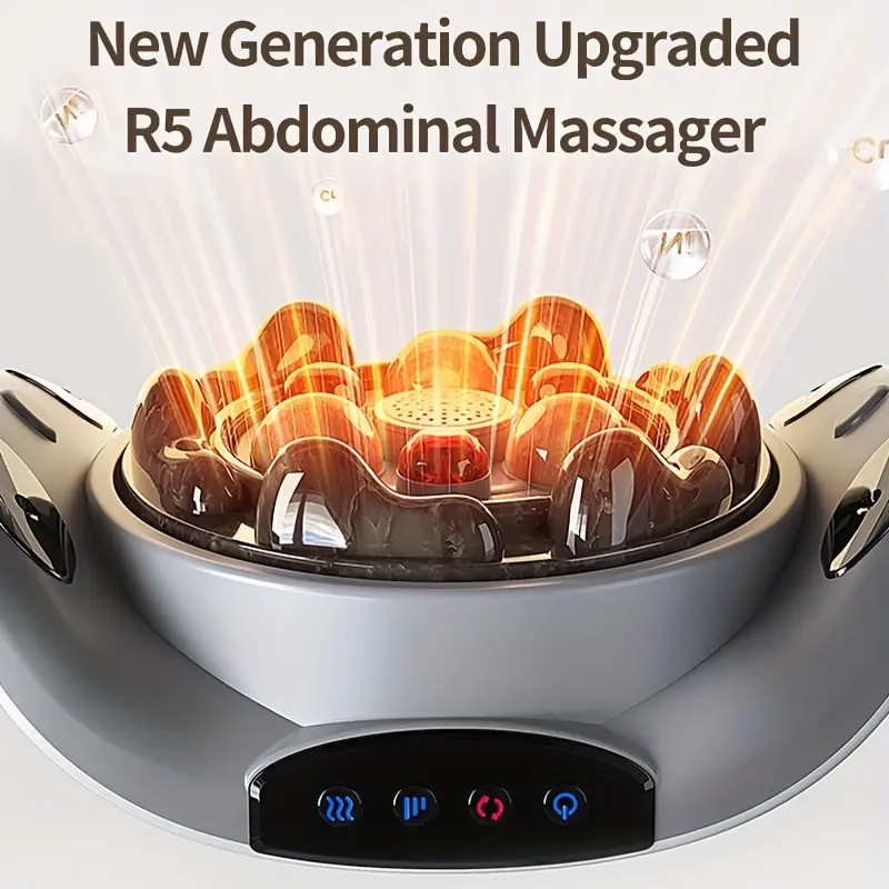 Automatic Abdominal Kneading  Massager with Heating Bian Stone, Electric Massage Device for Abdomen  Legs, Ideal Gift for Full Body Relaxation