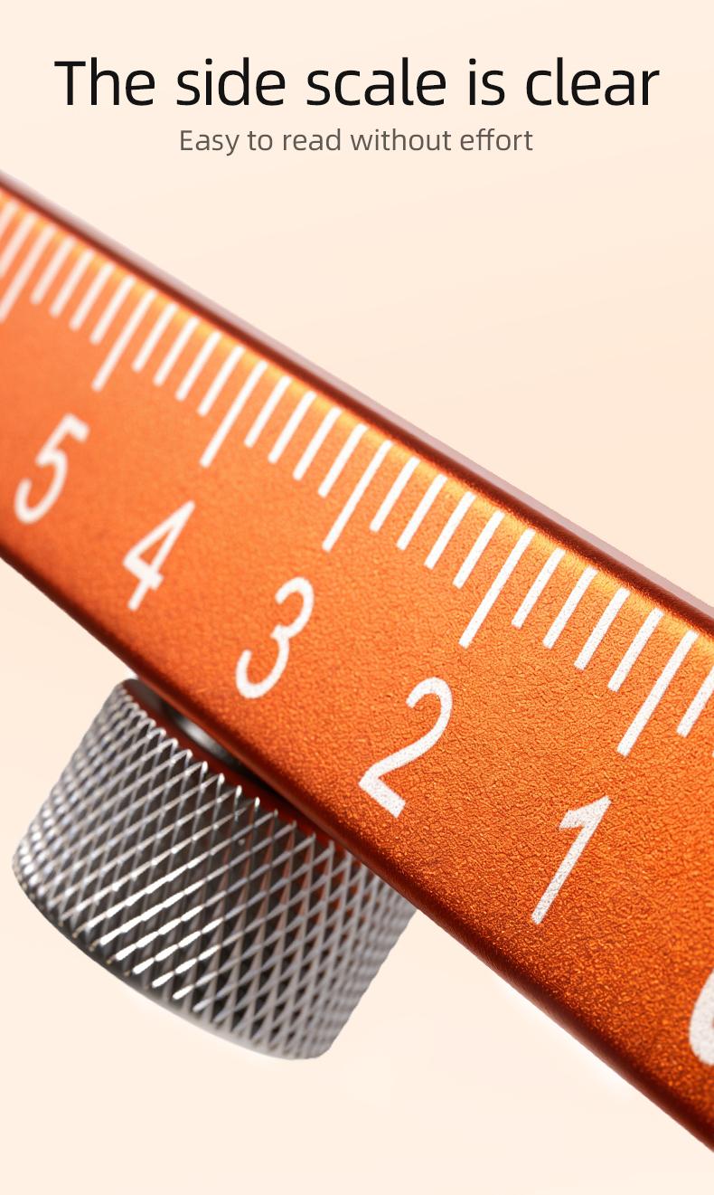 Imbot Multi-Function Marking Ruler - Precision Measuring & Scribing Tool for Woodworking & DIY