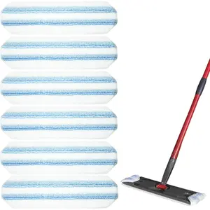 6 Pack Mop Replacement Pads for Ocedar H2prO Flat Mop System, Washable and  Handle Pads Refills for Floor Cleaning
