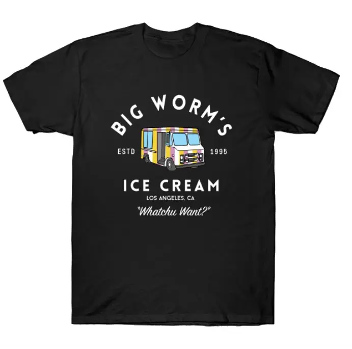Big Worm's Ice Cream - "Whatchu Want?" - Los Angeles, CA T-Shirt Menswear Stylish 3000 BC clothes Top Love