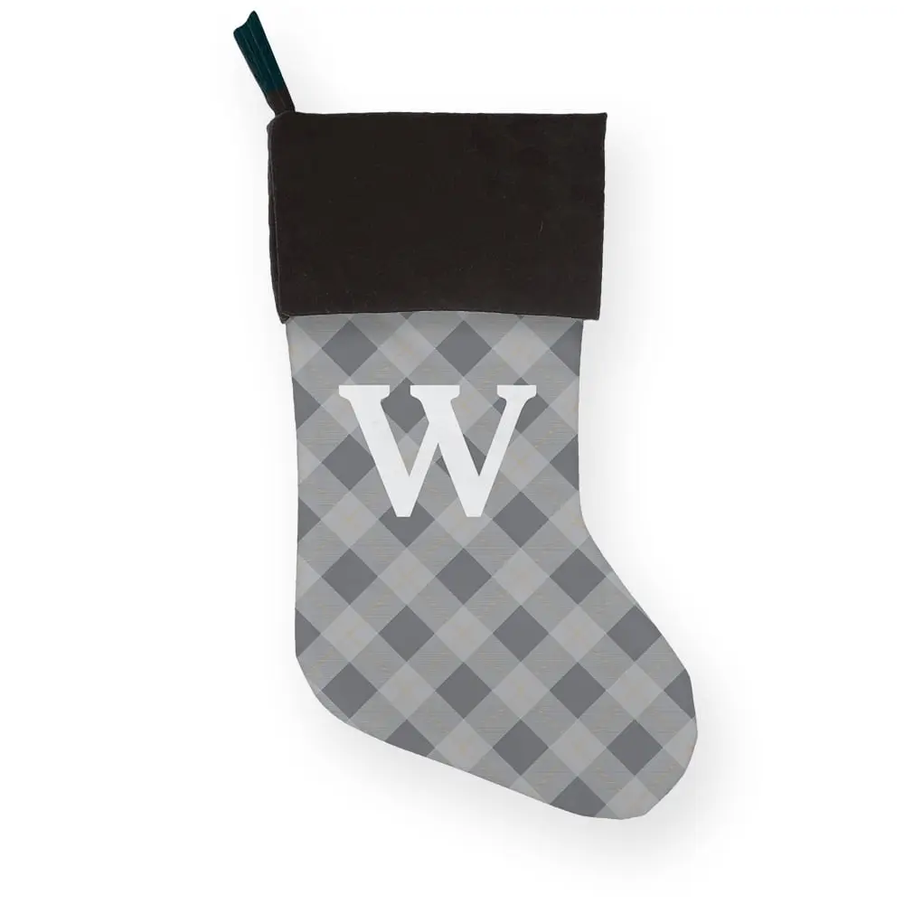 Personalized Christmas Stocking With Initial  Custom Holiday Stocking For Family, Kids, Pets & Couples  Embroidered Name Stocking, Christmas Mantle Decor