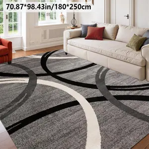 Abstract Art Modern Wind Area Carpet Geometric Pattern Rug Decorative Area Rug Machine Washable Home Decoration Sofa Tea Table Cushion Bedside Cushion Dining Table Cushion Kitchen Study Home Carpet Floor Cushion