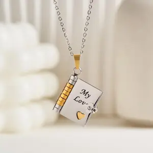 2026 Romantic Love Book Pendant Necklace | Elegant Jewelry for Women | Symbolizing Affection & Cherished Memories | Ideal Gift for Birthday, Valentine’s & Anniversary Celebrations
