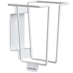 Horizon Manufacturing Enterprises Steel Wall Sharps Container Organiser Rack, Holds 1 Qt. Sharps Container, White