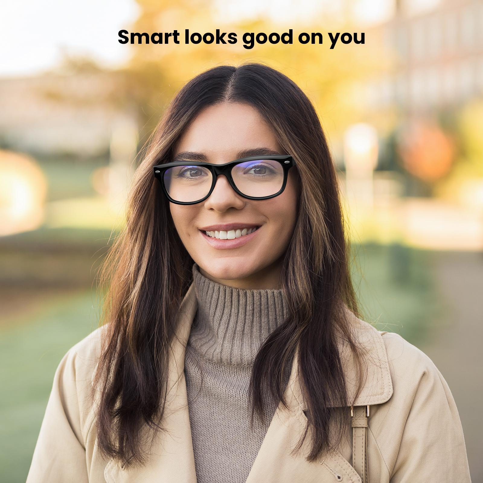 WeariQ Blue Light Blocking Smart Glasses & Smart Sunglasses ,AI Bluetooth Translation Smart Glasses-Supports Google Translate & ChatGPT, Built-in Mic & Speakers, HD Calling, 10H Music, Wireless Wearable,For Sports&Travel,Digital Eye Strain Relief,Driving