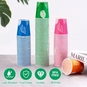 KGKTU 500 Pack 5oz Disposable Paper Cups, Small Disposable Cups, Colorful Small Mouthwash Cups, Mini Paper Cups for Parties, Picnics, Barbecues, Travel and Events