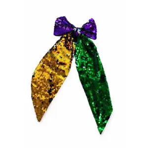 Mardi Gras Sequin Bow