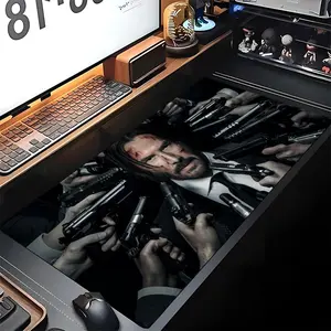 John Wick Mouse Pad Gaming Locking Edge Big Computer Gamer Large Rubber Art Mousepad Laptop Desk Mat Desktop Accessory