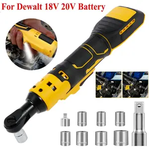 DeWalt 20V Battery Adapter Ratchet Wrench | 3/8" Electric Ratchet Set | Variable Speed Trigger for Precise Control | 8 Sockets + 3/8" Extension Bar – Mechanic‘s Choice