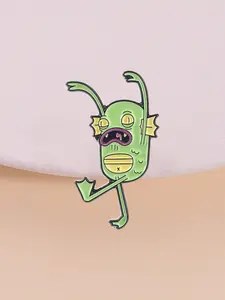 Vintage Cartoon Mood Accessory Enamel Pin, Fishman Character, Perfect for Adventure Time Fans & Emotionally Sensitive Z-Gen
