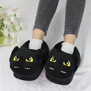 Cartoon Dragon Couple Slippers, Cozy Indoor Plush Fabric House Shoes, Slip-On Design for Home Use, Perfect for New Year and Valentine'S Day Gift umbrella  hat Women's Snow Garden Boots Collapsible Vampire Umbrella  Black Footwear Girl Slide Tsinelas Flipf