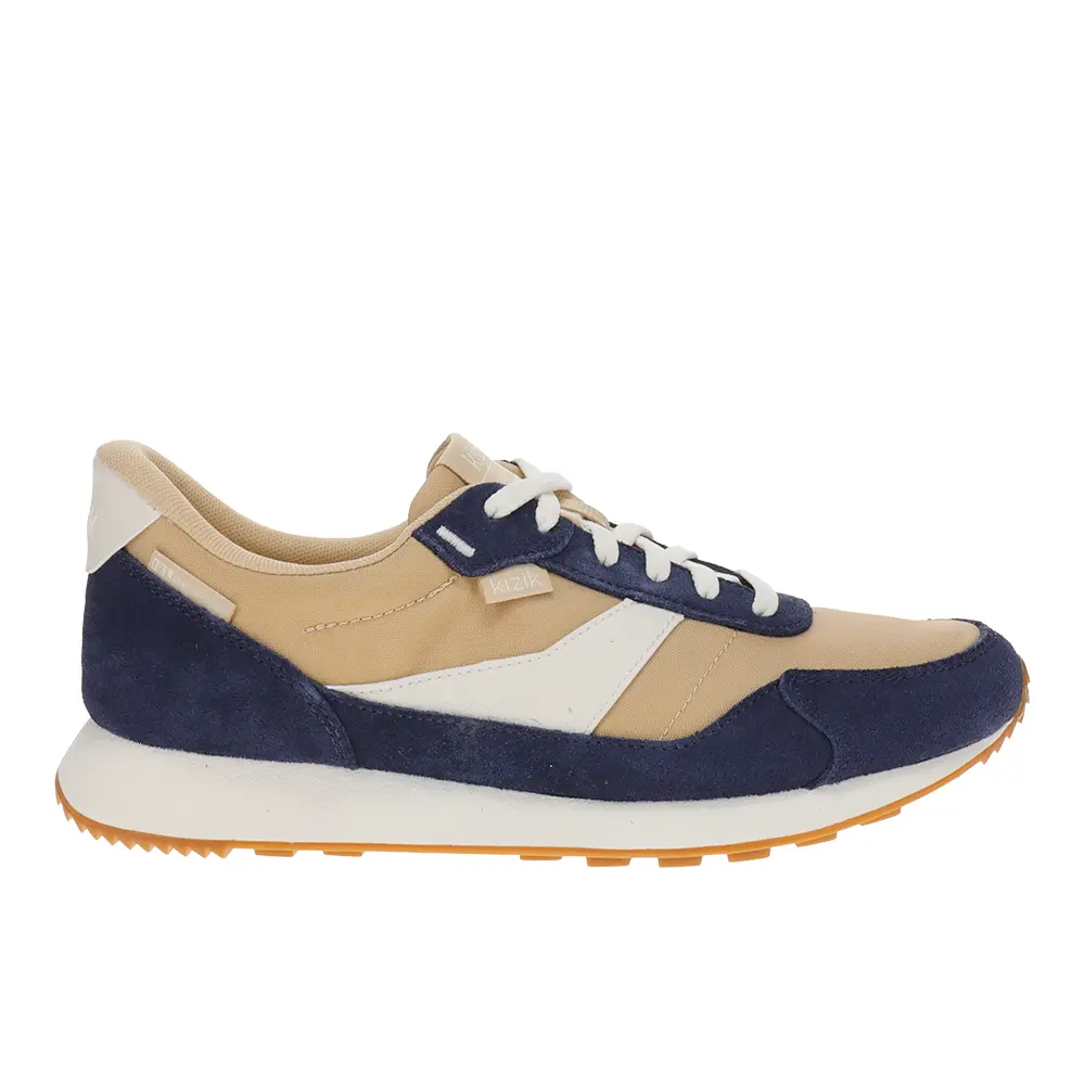 Kizik Mens Siena Hands Free Lace Up Sneakers Shoes Casual - Beige