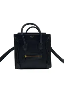 Pre-owned Celine Black Nano Luggage Handbag/WJ01110604/0604