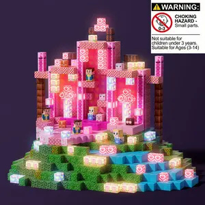 200 PCS Light Up Magnetic Building Tiles  | Glow in Dark STEM Montessori Toys | 3D Creative Educational Kit for Kids 3-5 4-8 | Perfect Gift for Boys Girls