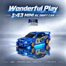 Officially Licensed Subaru 1:43 Scale 4WD RC Drift Car - Proportional Throttle, 7 Underbody Light Effects, Breathing Mode, LED Headlights, 2 Tire Sets, Built-In Batteries, Toys for Car Lovers, Teenage Boy Gifts, Cool Gadgets to Buy, Indoor Desktop Toys