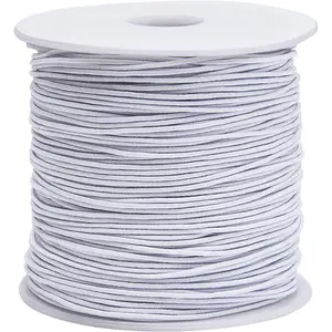 0.8 mm Elastic String Cord for Jewelry Making Bracelets Beading, 109 Yards, White