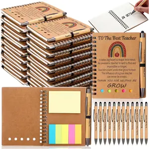 48 count/24 Sets Teacher Appreciation Gifts Teacher Week Thank You Appreciation Gifts Notebook with  Ballpoint Pens, Thank You Notebook Bulk from Students Inspirational Journal