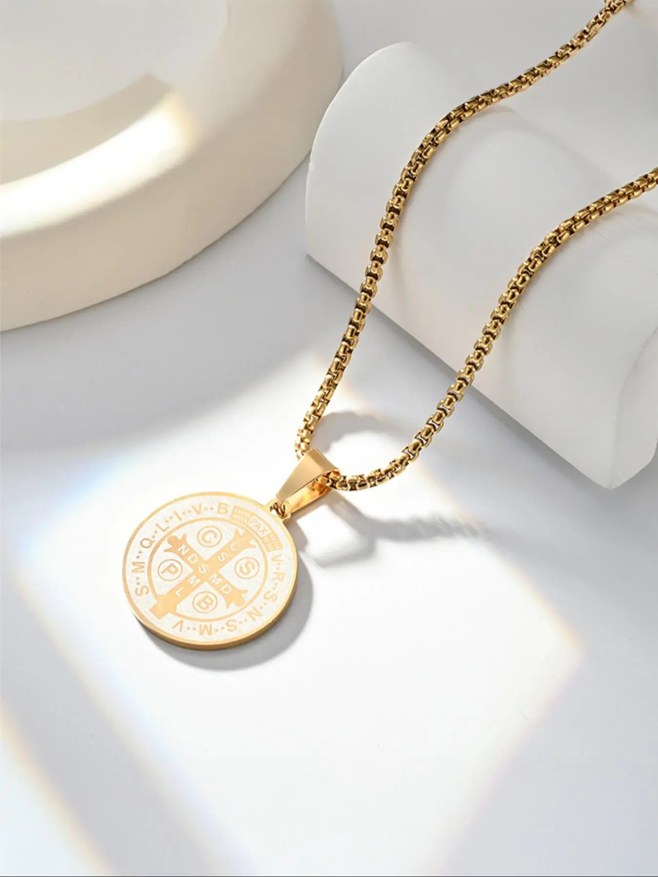 Stainless Steel Pendant Necklace, Minimalist Chain, Fashion Jewelry for Party, Daily Clothing Decor, Trendy All-match & Exquisite Jewelry for Birthday Gift