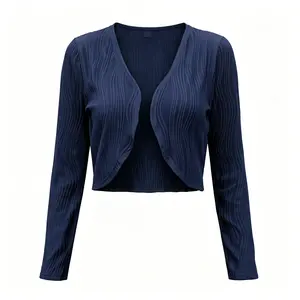 2026 New Summer Knit Cardigan, Long Sleeve Sun Protection Open Front Sweater, Casual Outerwear Cover Up for Women trendy blouses